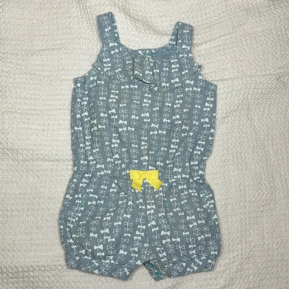 Gymboree denim baby girl romper 12-18 months